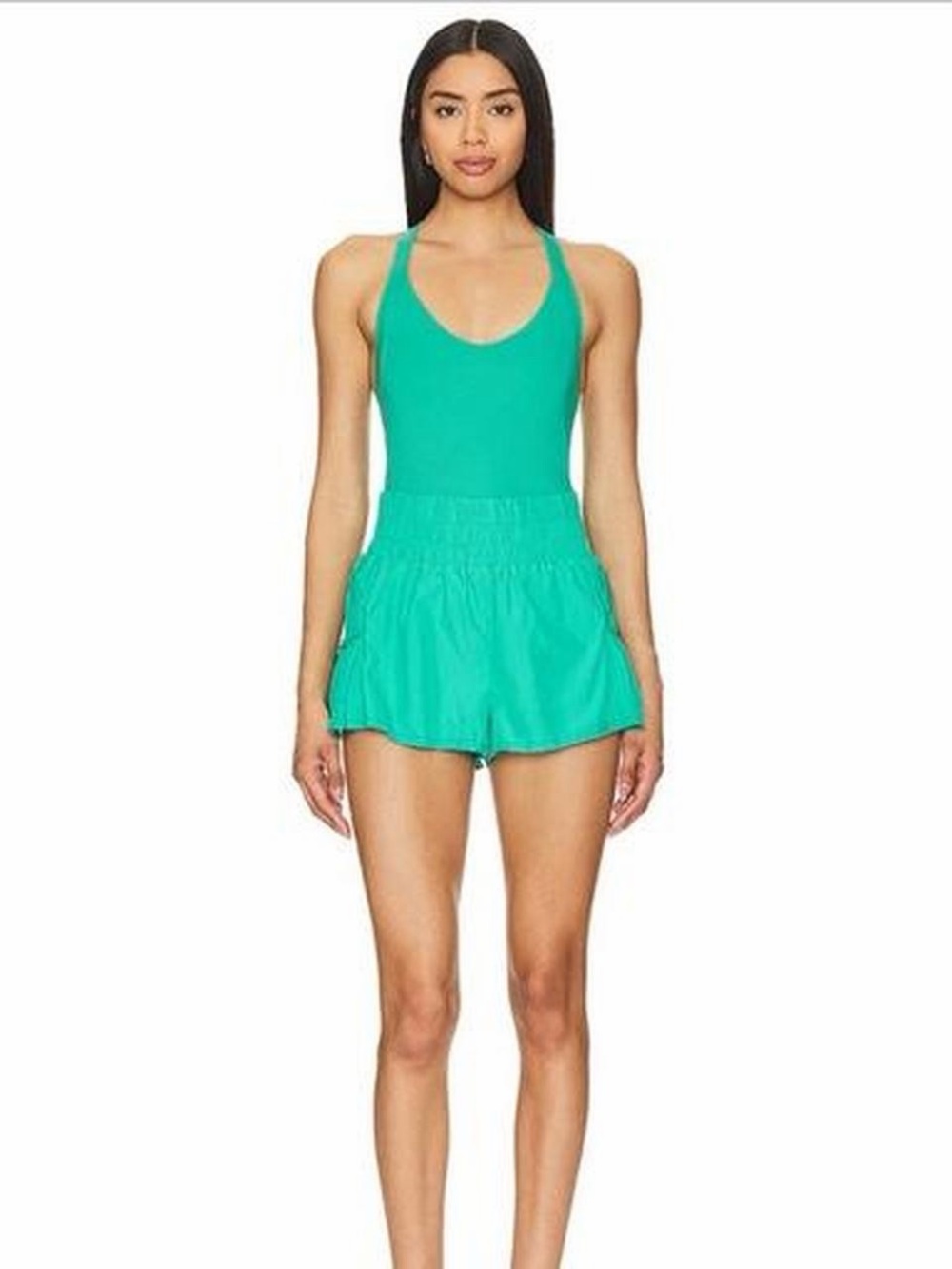 Free People Movement Get Your Flirt On Shortsie Romper Medium